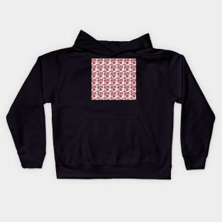 Red and white sweet williams pattern Kids Hoodie